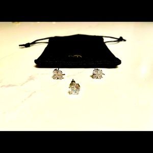 Semi Precious Earrings-Three- in Diamonds.